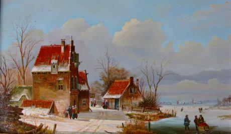 Holländische Gracht im Winter - Hans-Peter Emons - auf Array - Array - Array Holländische Gracht im Winter - Hans-Peter Emons - auf Array - Array - Array