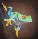 Le frog - dunjate Kunst in Acryl - Acryl auf Leinwand - Wildtiere - Fotorealismus