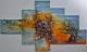 SchÃ¶ner Land  - Andrea SpÃ¤the - Acryl auf  - Abstrakt-Fantastisch-Garten-Himmel-Wald-Wiese-Wolken-Sonnenuntergang - 