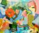 Figur und rote Blume - Karl-Heinz Schicht - Acryl auf Leinwand -  - Expressionismus