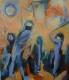 Sie heulen den Mond an - Karl-Heinz Schicht - Acryl auf Leinwand - Menschen - Expressionismus