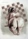 Schach - Peter Beissert - Pastell auf Papier - weiblich - Figuration