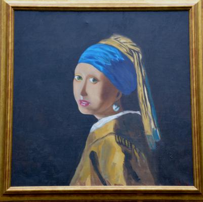 das junge Mädchen -Nach Vermeer - wolfgang mayer - Array auf  - Array - Array