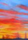 Wolken rot-gelb - ingrid wenz-gahler - Acryl auf Leinwand - Sonnenuntergang - 