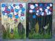 Tag- und Nachtblumen--- - Alexa Hoerning - -Enkaustik-Mischtechnik auf Leinwand - Blumen-Sonstiges - GegenstÃ¤ndlich