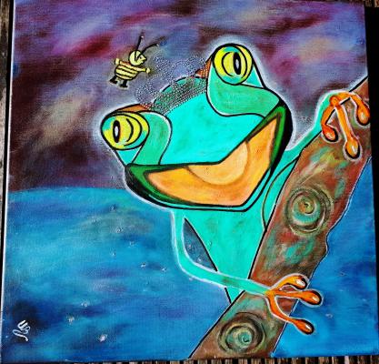 Der Froschkönig Öl Malerei - ulrike beckmann - Array auf Array - Array - 