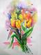 Tulpen 2017 - Evelyn Brosche - Aquarell auf  - Blumen - 