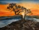 Derr einsame Baum II - wolfgang mayer - Ãl auf  - Himmel-Wolken - GegenstÃ¤ndlich-Naturalismus