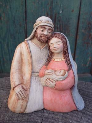 Maria und Josef mit Christkind - Anna Kirsche - Array auf  - Array - 
