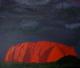Unwetter droht am Ayers Rock - Mechthild Aschermann - Acryl auf Leinwand - Landschaft-Sonne - Impressionismus