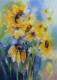 510. Sonnenblumen - Hans Schott - Aquarell auf Papier - Sonnenblumen - 