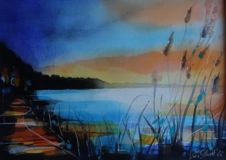 598. Sonnenuntergang am See - Hans Schott - Array auf Array - Array - 598. Sonnenuntergang am See - Hans Schott - Array auf Array - Array -