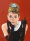 Audrey Hepburn Portrait - Marita Zacharias - ÃÂl auf Leinwand - weiblich-Freude - Figuration-Impressionismus-Realismus