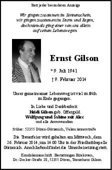 Künstler Ernst Gilson